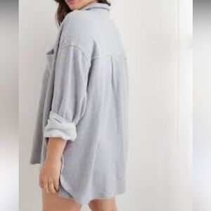 Aerie Chic Women's Gray Sweater Jacket